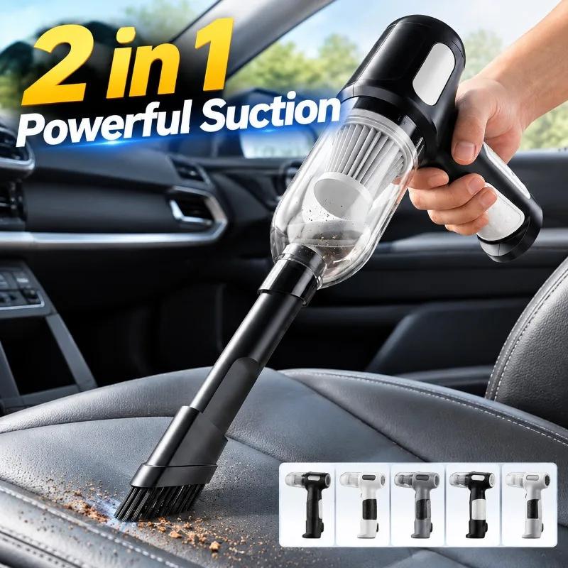 Handheld Mini Wireless Car Vacuum Cleaner Blow Suction All-in-one Extra Strong Suction Dual Use for Automobile Interior
