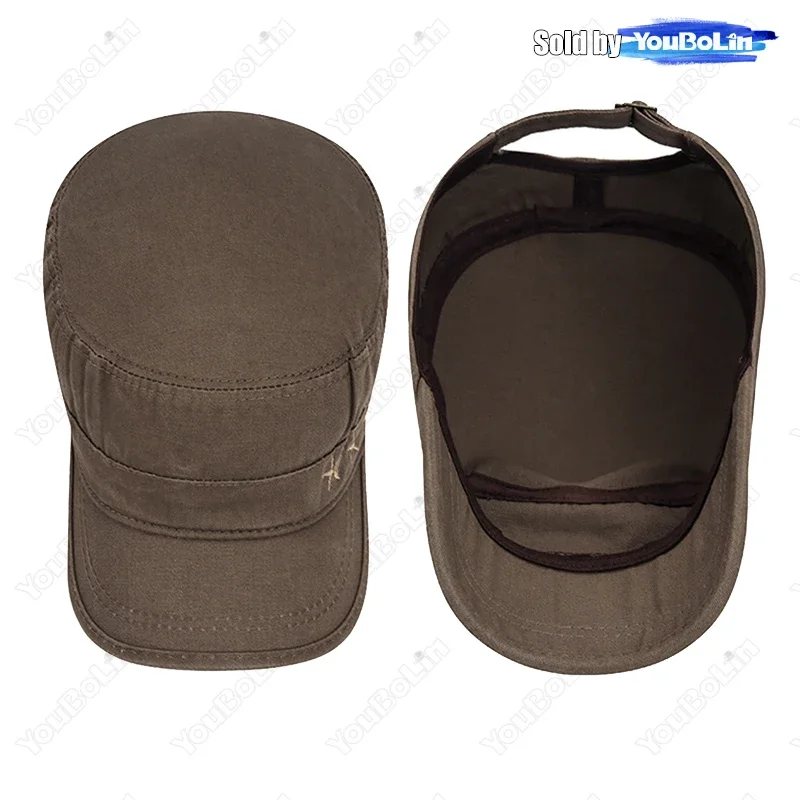 مظلة شمسية كاجوال مطرزة من القطن الكوري الجديد للفصول الأربعة للحماية من أشعة الشمس في الهواء الطلق قبعة مسطحة للربيع والخريف