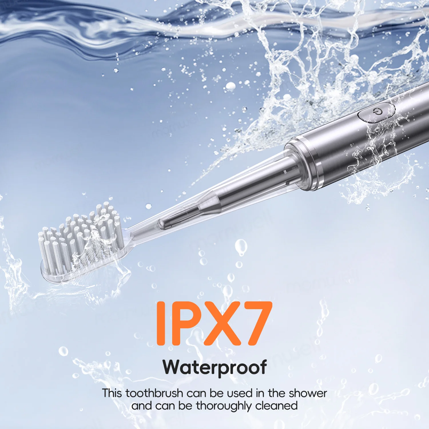 فرشاة أسنان كهربائية فرشاة رقيقة عقلية للجسم خصيصًا للنساء شعيرات DuPont الناعمة من Pure Wisdom Beauty، 4 رؤوس فرشاة مقاومة للماء