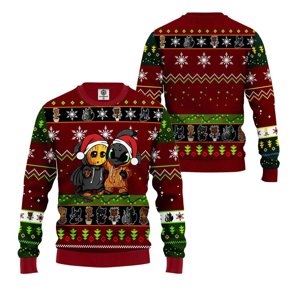 

Treeman Groot Marvel супергерой удивительные истории охотник за головами стражи галактики Рождественский уродливый свитер мужской рождественский подарок