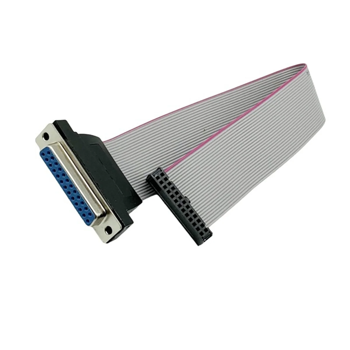 سلك ساخن كابل الشريط المسطح DB25 أنثى إلى FC-26 موصل سالب لشاشات LCD، توصيل لوحات الدوائر، أجهزة الكمبيوتر.