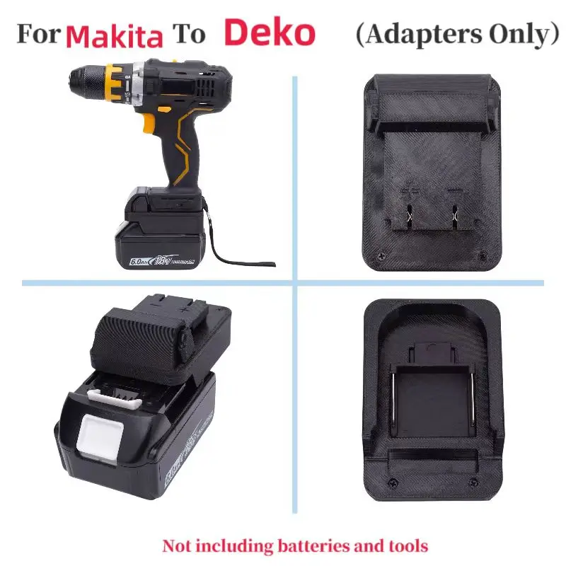 For Makita 18V Lithium Battery Adapter Converter Converter To  Deko 20V   Brushless Cordless Tools (Only Adapter)