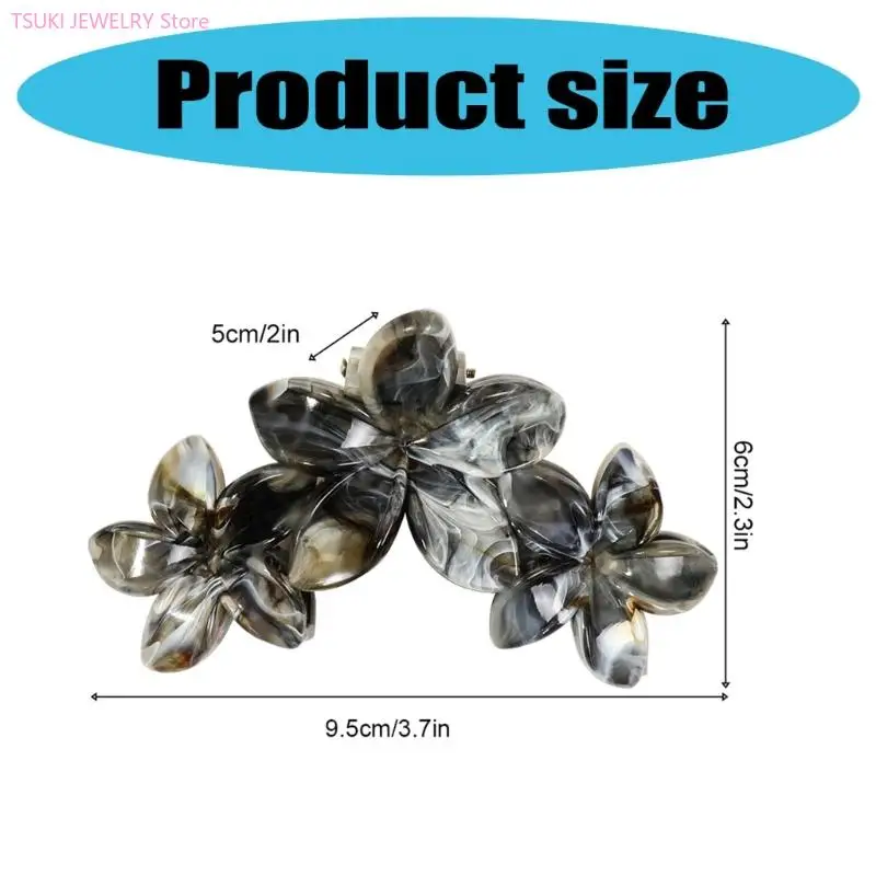 62ke prendedor cabelo elegante com design floral frangipani, acessório cabelo plástico prático, garra cabelo para