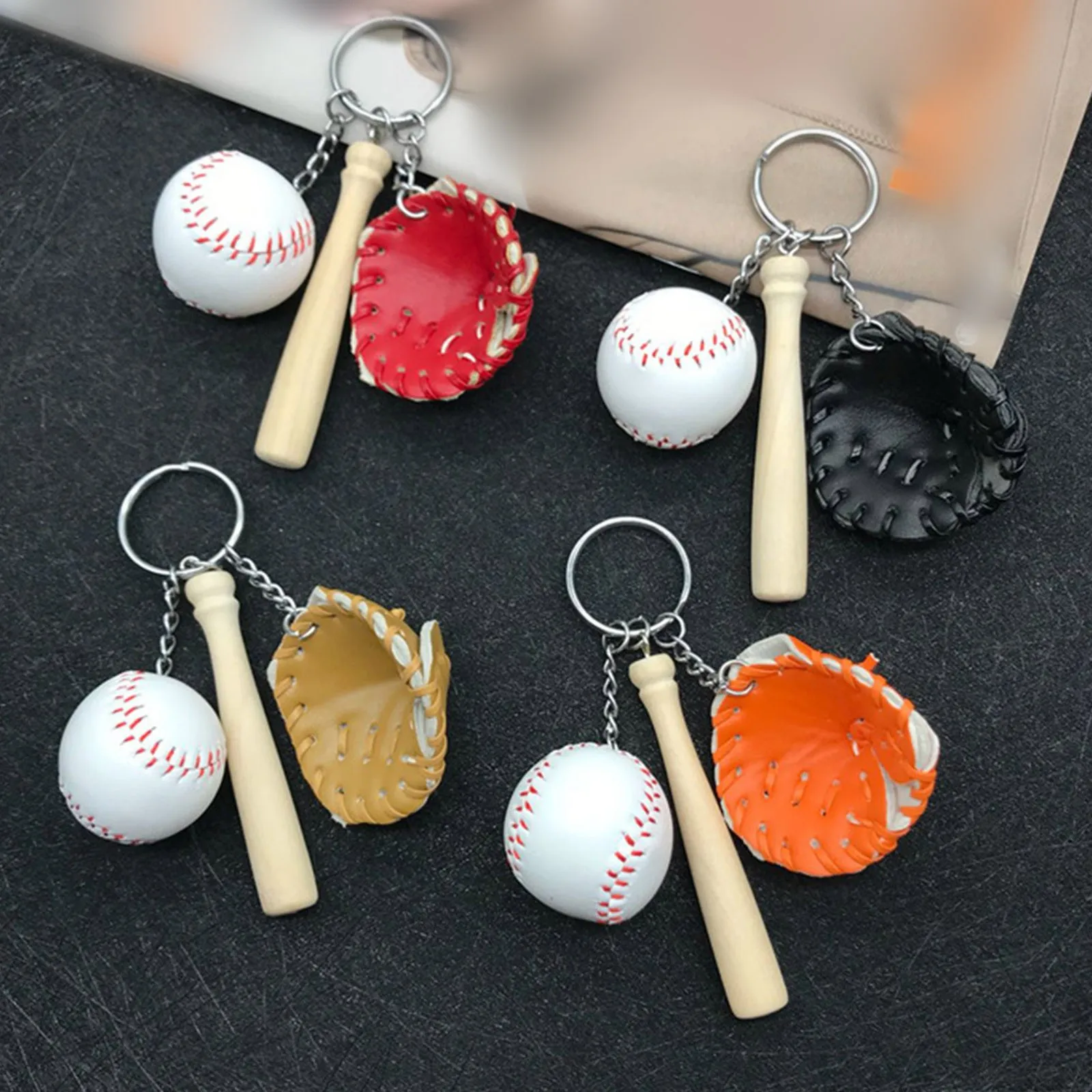 Baseball Schlüssel bund Geschenke für Vater Baseball Geschenk für Spieler Senioren Mutter Papa Team Korb Tasche Ideen Baseball Schlüssel bund Schlüssel leer