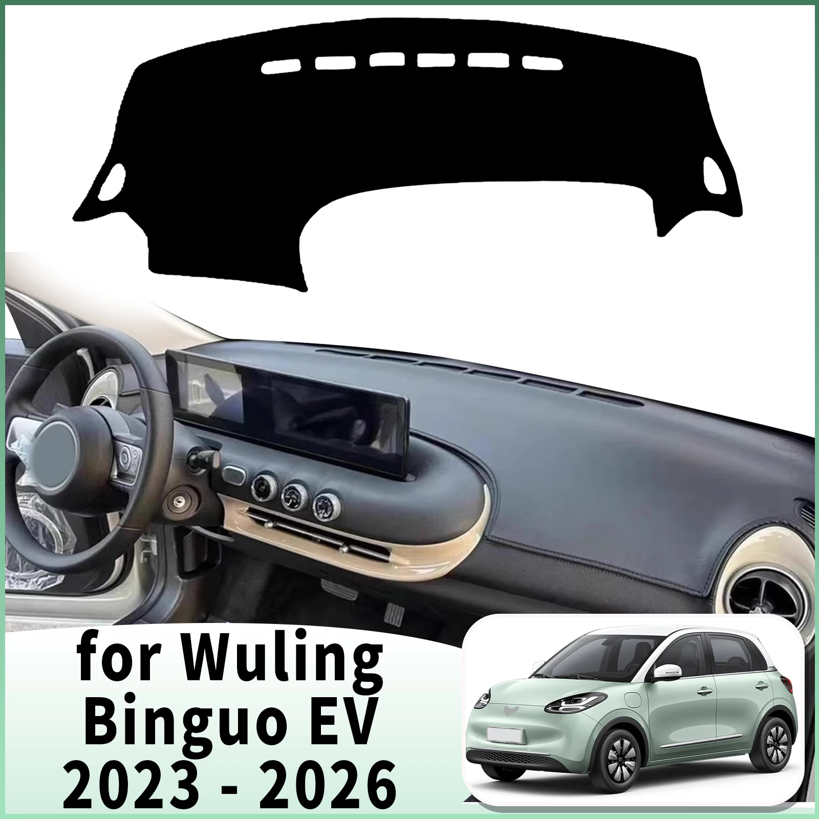 

fit for Wuling Binguo Bingo EV 2023-2026 Dashmat Accessories Dashboard Cover Pad DashMat Sunshade Protective Carpet Car Leather