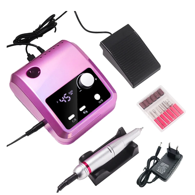 

Electric Nail Drill Machine 45000 RPM Electric File HD Display Metal Manicure Pen Professional Nail Lathe Sander