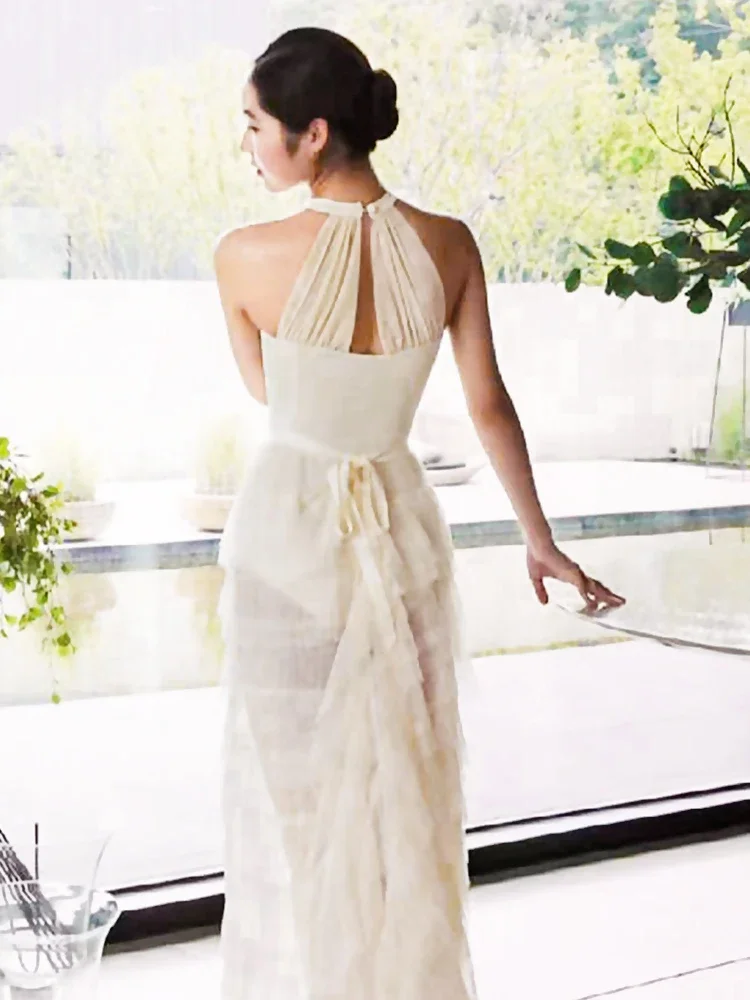 ملابس رقص الباليه البيضاء المثيرة للنساء ، رقبة بحمالة رقبة أنيقة ، غشاز شبكي ، ملابس رقص للكبار