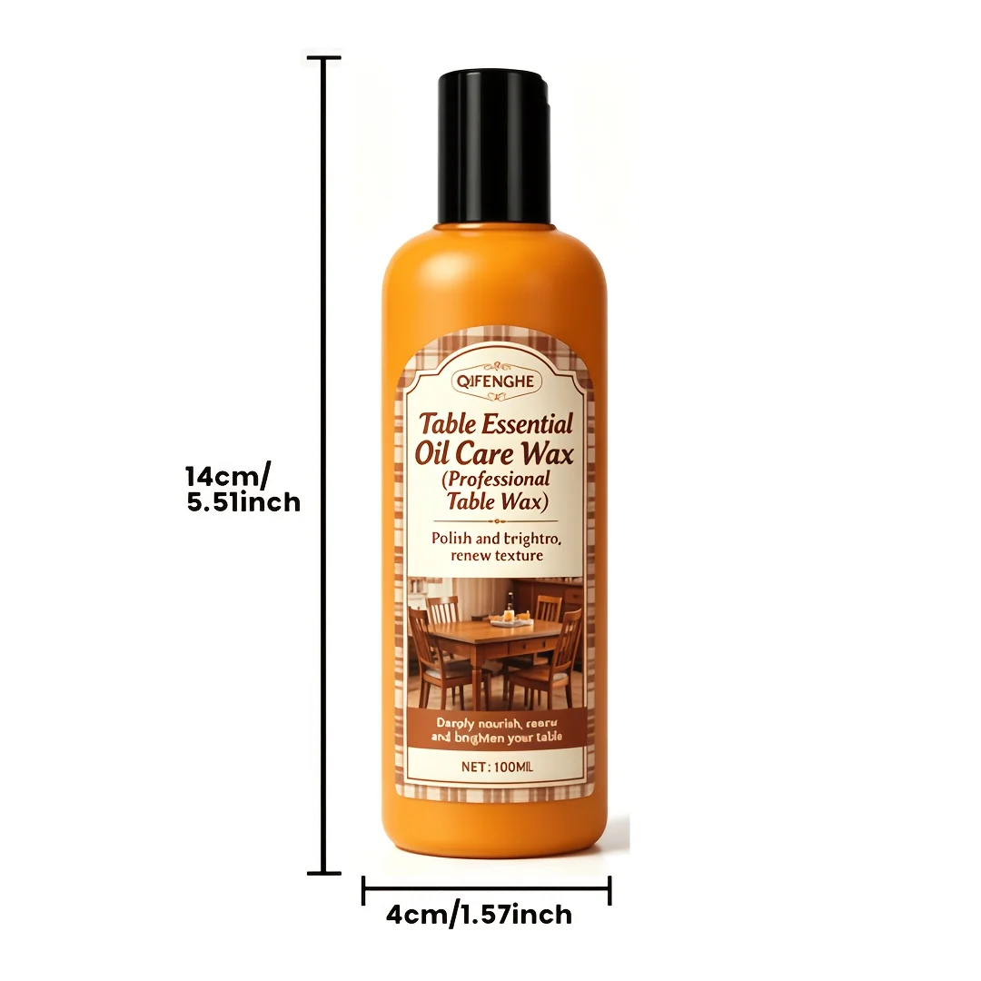 3.38oz Professional Wood Table Wax: One-Step Polishing And Protection Formula That Instantly Restores High-Gloss Shine And Offer
