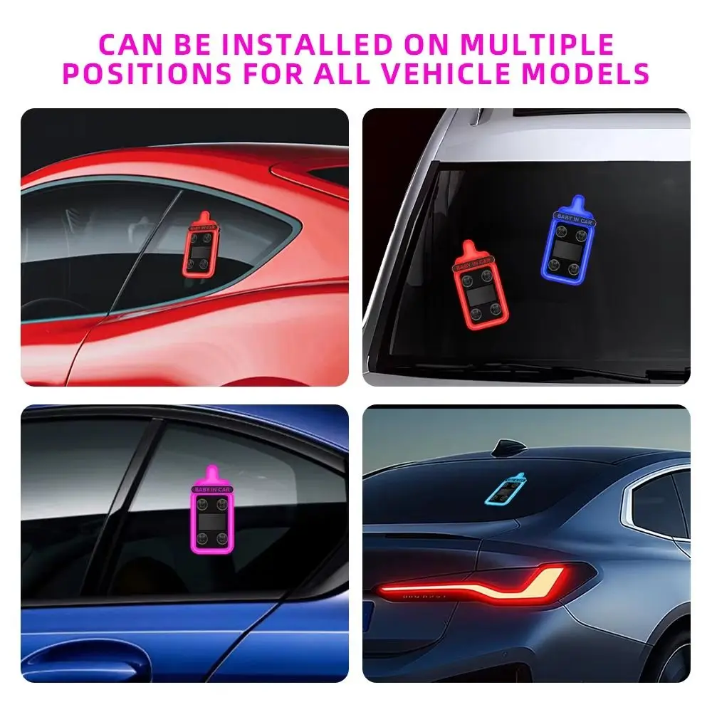 Baby Bottle Shaped Solar Power Car Light Light/Vibration Sensor Wireless LED Car Ambient Lamp Multi-modes Removable
