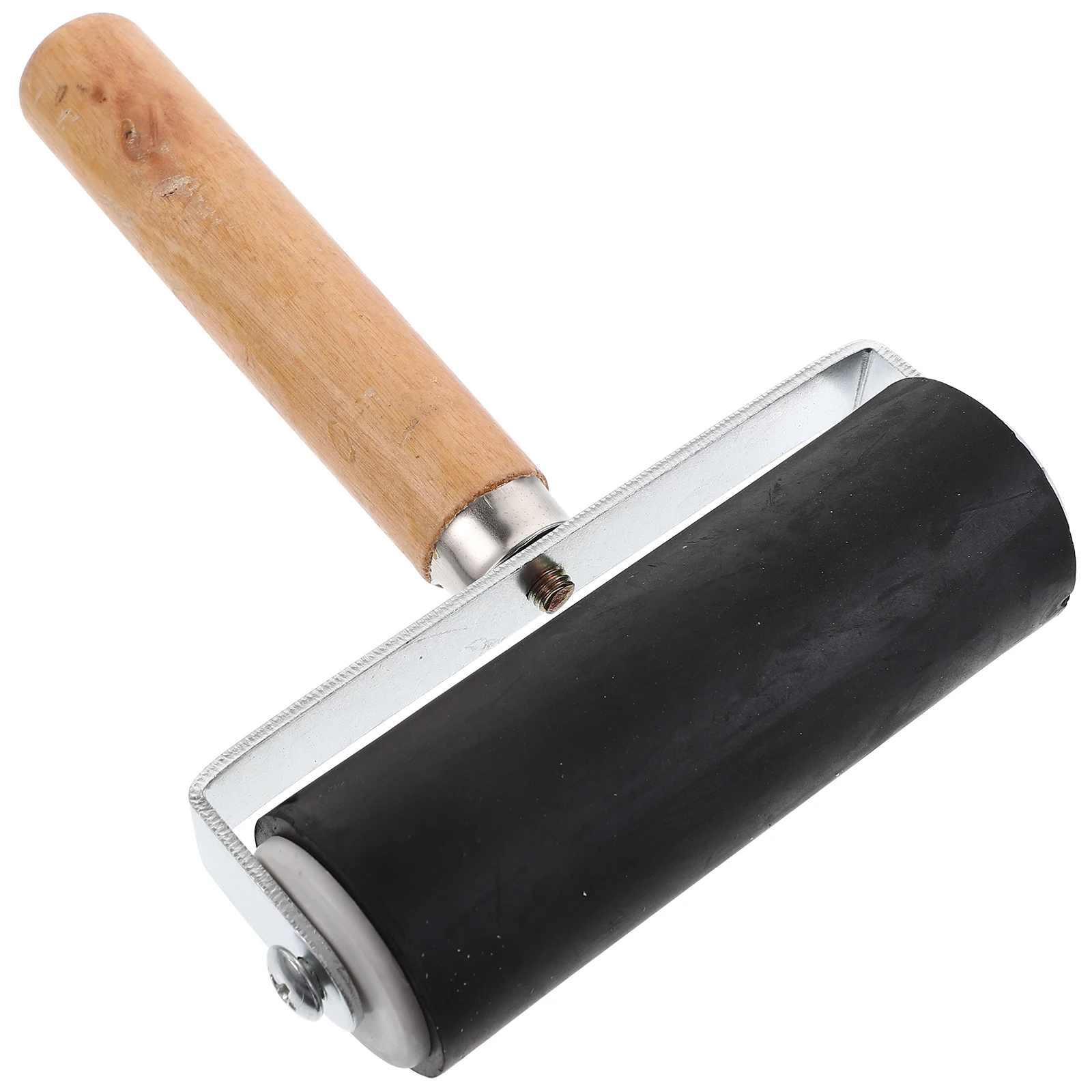 

Rubber Roller for Crafting Ink Spreading Printmaking Stamping Heavy Metal Frame Comfortable Rubber Grip Handle