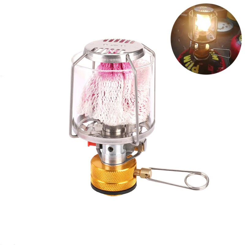 

Gas Mini Camping Equipment Lantern Lamp Lamp Portable Lamp Outdoor Glass Light Mini Torch Hanging Camping Camping Gas Tent