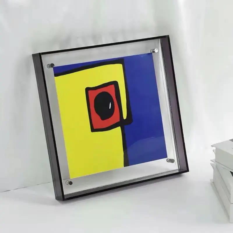 Drijvende acryl fotolijsten fotolijst voor aan de muur gemonteerd tafelblad staand decor fotolijsten neon hangend frame