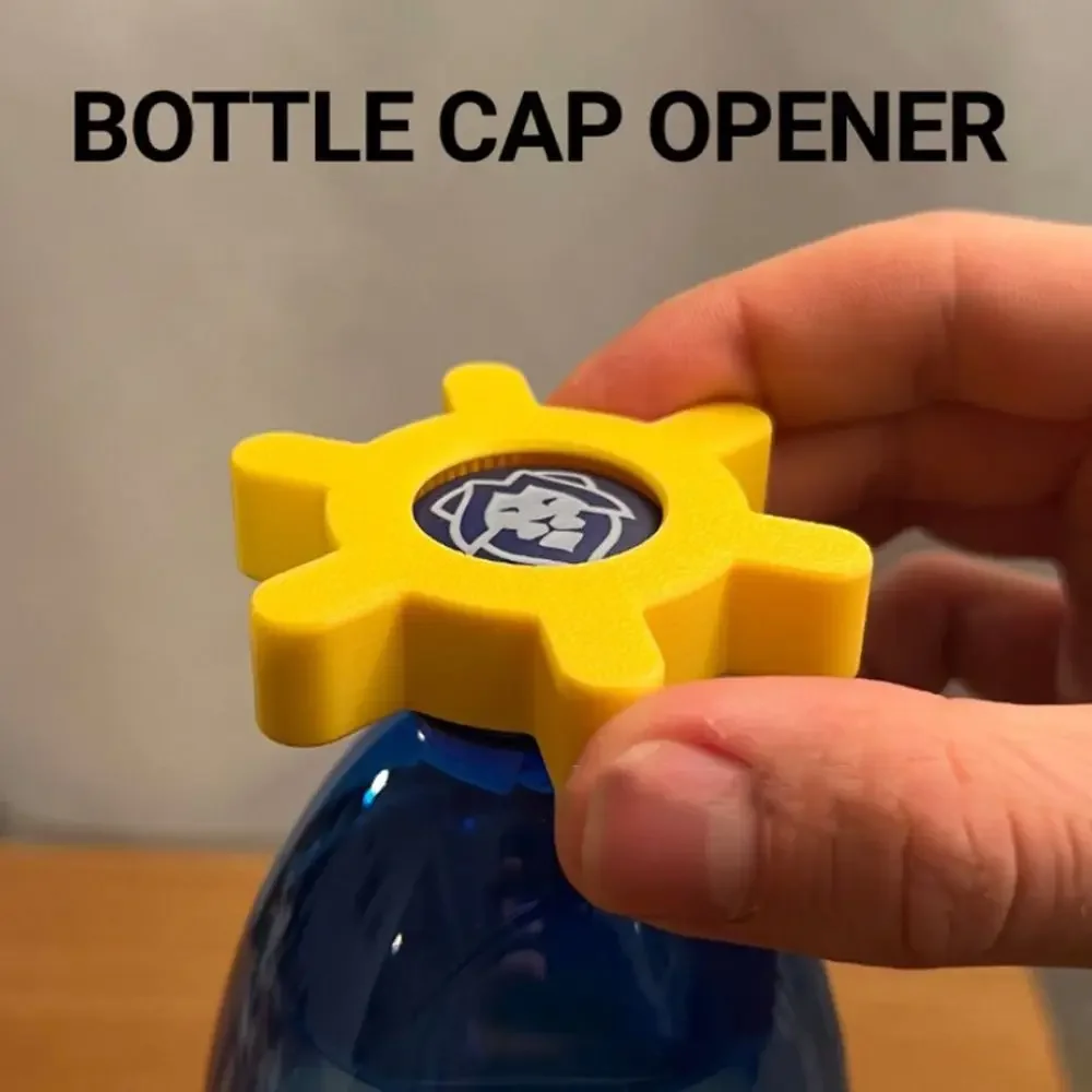 Unique Multi-function Bottle Cap Opener Yellow Plastic Rotary Bottle Opener Bar Supplies Bottle Opener Kitchen Tool