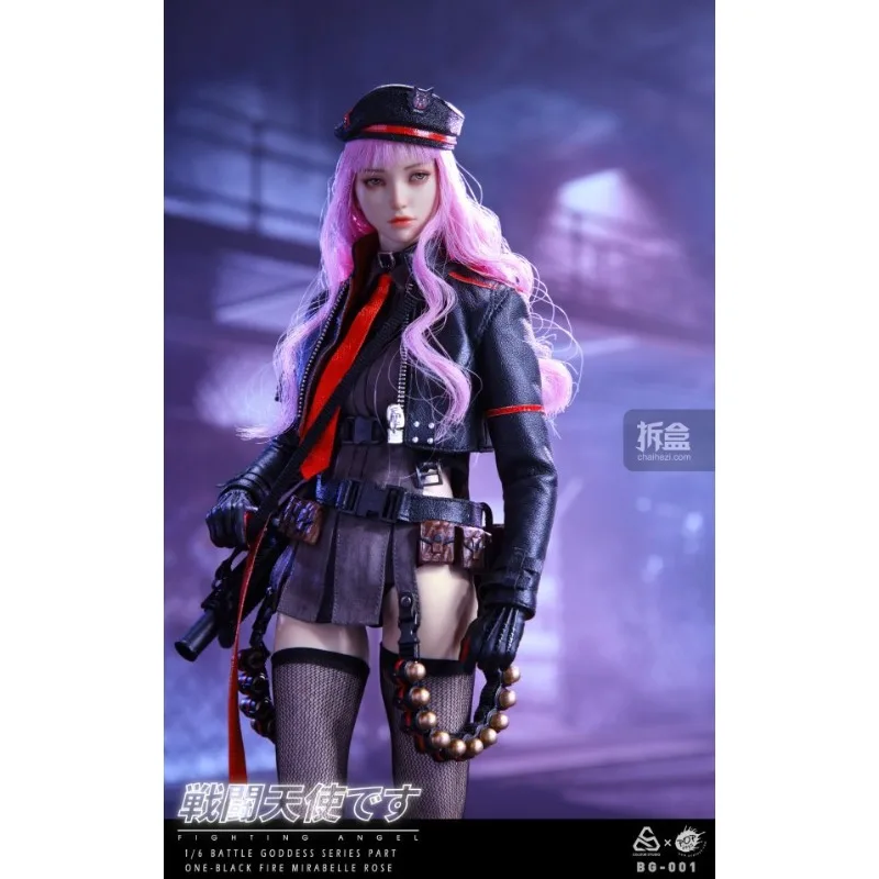 Gloednieuwe Voorraad POPTOYS KLEUR Originele Battle Angel Black Fire Mirabell Ross 1/6 Beweegbare Pop Model Gift Collectible Decoratie