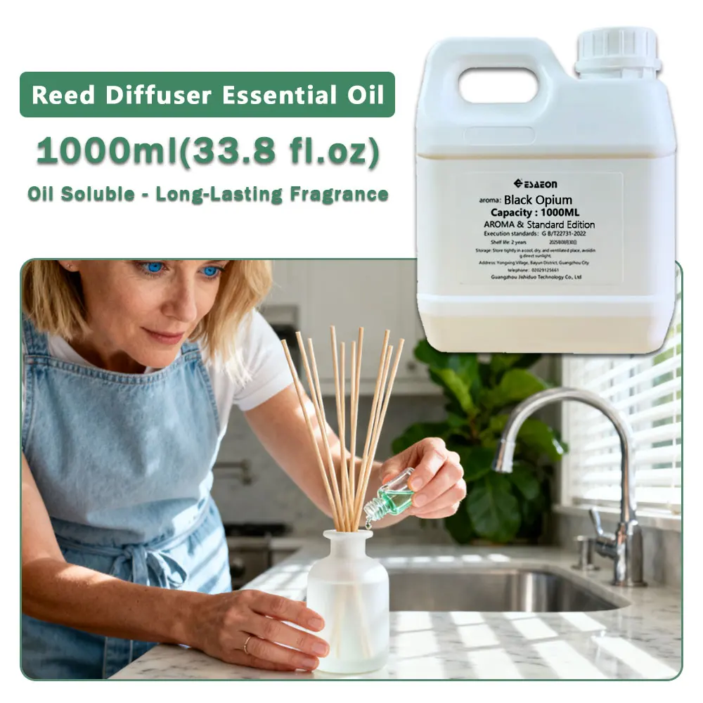 ESAEON Oily Aromatic Essential Oils - For Reed Diffusers & Flameless Aromatherapy, Marriott Black Opium - 1000ML (33.8 fl.oz)