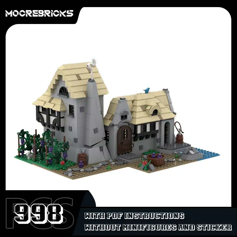 MOC Famous Building Blocks Countryside Street View Architecture Medieval Vineyard Model Bricks Popular DIY Toys For Childrens