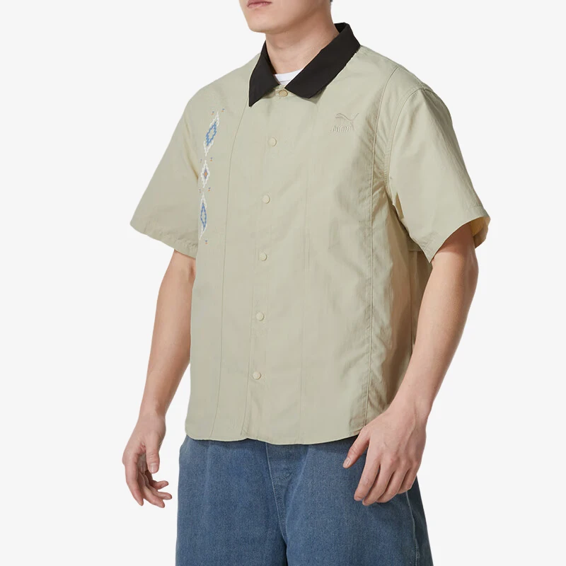 

Мужская летняя новая модная повседневная спортивная свободная рубашка с коротким рукавом Puma 626867-90