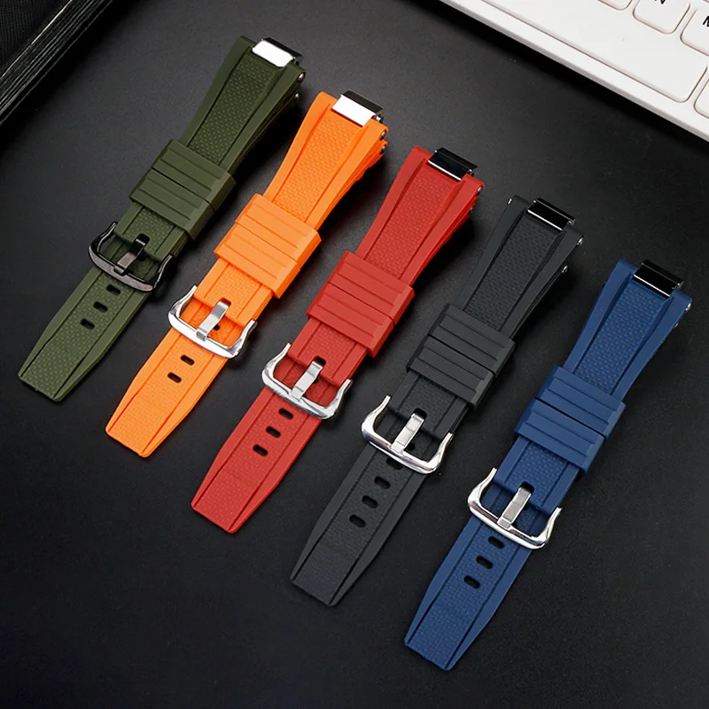 Uyoung silicone bracelet for Casio MTG-B3000B/BD series sports resin silicone rubber watch strap accessories men's wristband