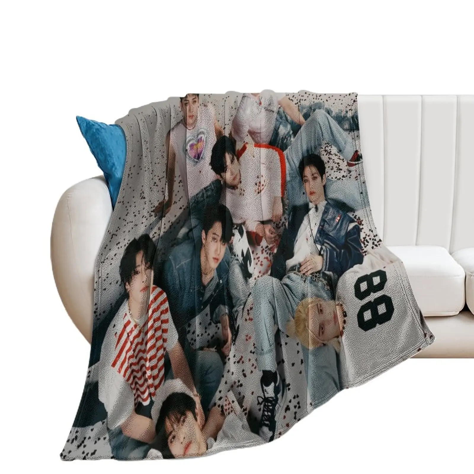 SKZ Stray Kids skz kpop bang chan lee know changbin hyunjin han seungmin jeongin maxident poster Throw Blanket Luxury Blankets