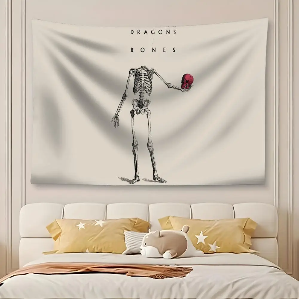 Pop Rock Band I-Imagine D-Dragons Tapestry Art Decor Banner Microfiber Backdrop for Bedroom Living Room Bar Garden Party