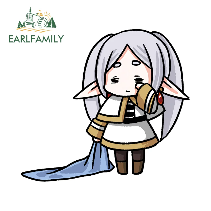 

EARLFAMILY Sleep Frieren личность креативные автомобильные наклейки Kawaii забавные автомобильные дворники DIY наклейка DIY подходит для наклейки с граффити
