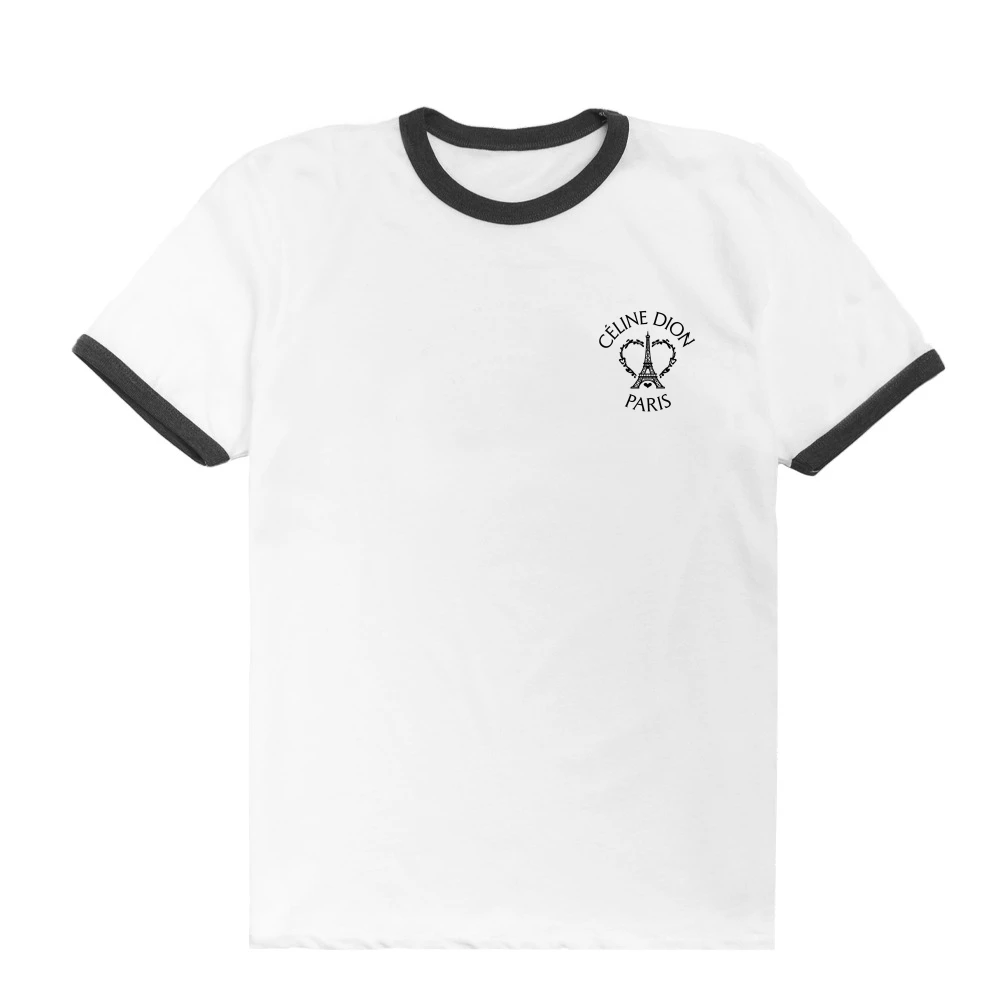 Celine Dion Paris Ringer 2026 Tour Merch T-shirt Men Women 2026 Summer Casual Fashion Men's T Shirt Pop Music Streetwear Tees