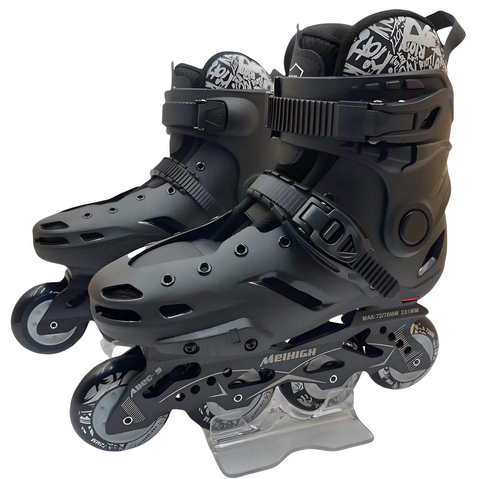 Größe 35–46, Schwarz, professionelle Inline-Rollschuhe für Damen, Herren, Kinder, Erwachsene, verstellbare Geschwindigkeits-Skate-Turnschuhe, Outdoor-Patins, 4-Rad-Schuhe