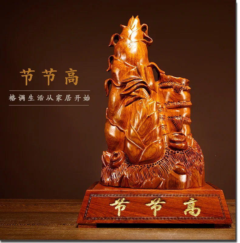 46CM Large GOOD HOME SHOP Spiritual Mascot # Company business career Steadily high Handmade Rosewood carving FENG SHUI statue