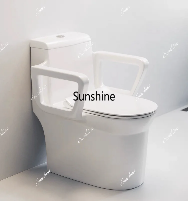 Bathroom with armrest Household ceramic color toilet European style personalized gold