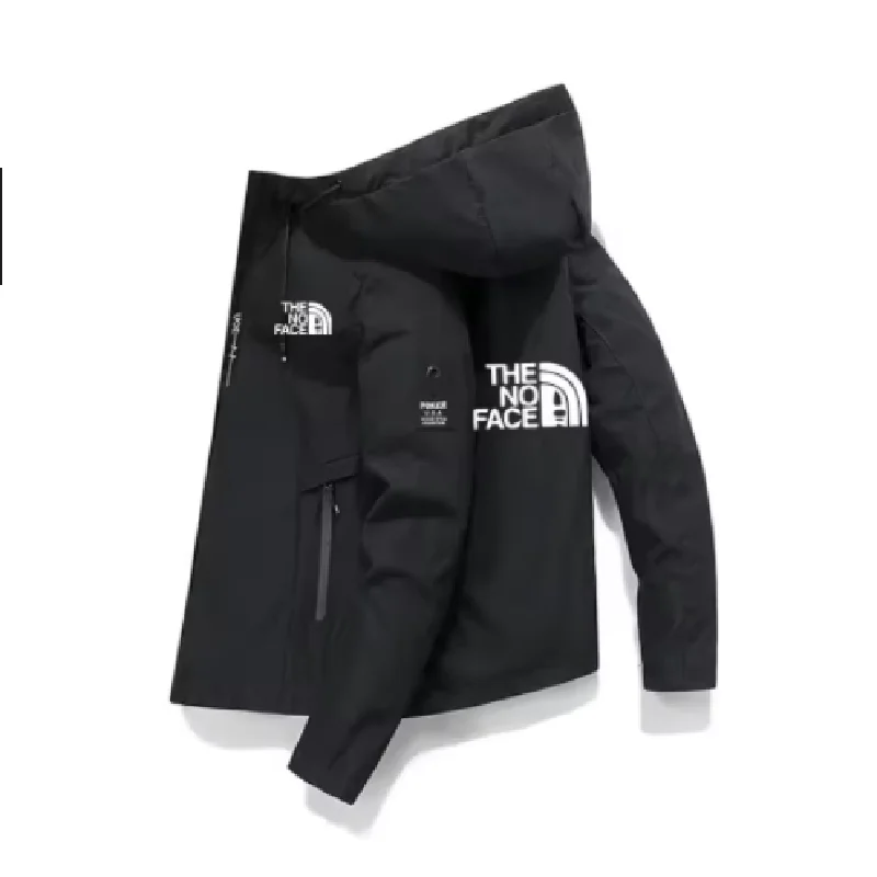 2026 nueva primavera y otoño abrigo deportivo al aire libre para hombres chaqueta superior a prueba de viento con cremallera chaqueta de béisbol con capucha de calidad Casual