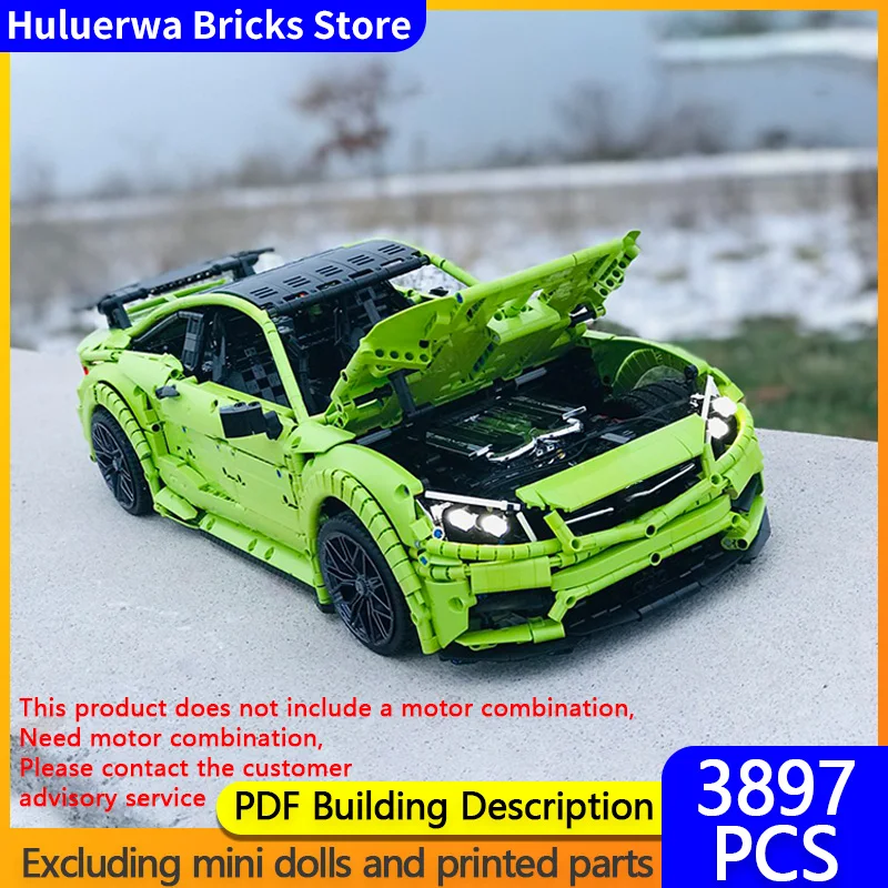

Speed Racing Car Model MOC Building Bricks C63 Top Tier Sports Car Modular Technology Gifts Holiday Assemble Children Toys Suit