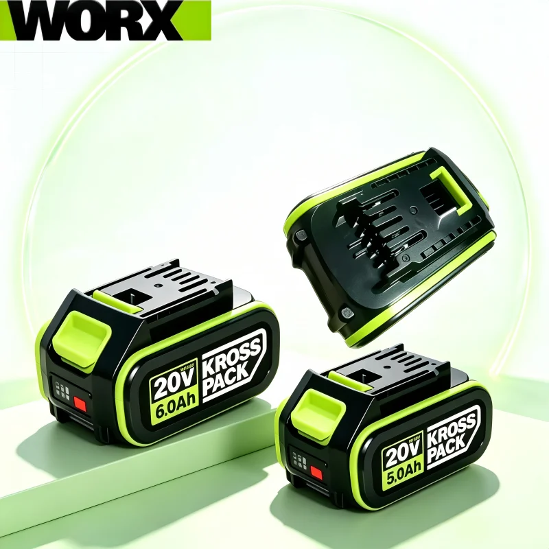 WORX Original 20V 4.0ah 6.0Ah 8.0Ah Replacement Battery for WORX Series Power Tools with WA3016 WA3023 WA3054 WA3027