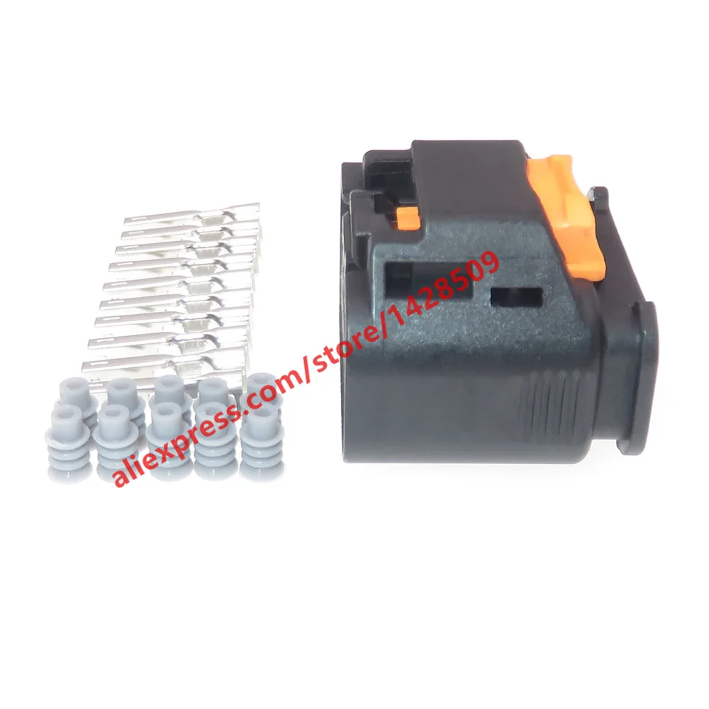 1 Set 10 Pin 1801600-1 1801606-1 Auto Waterproof Socket Car Headlight Connector For Peugeot