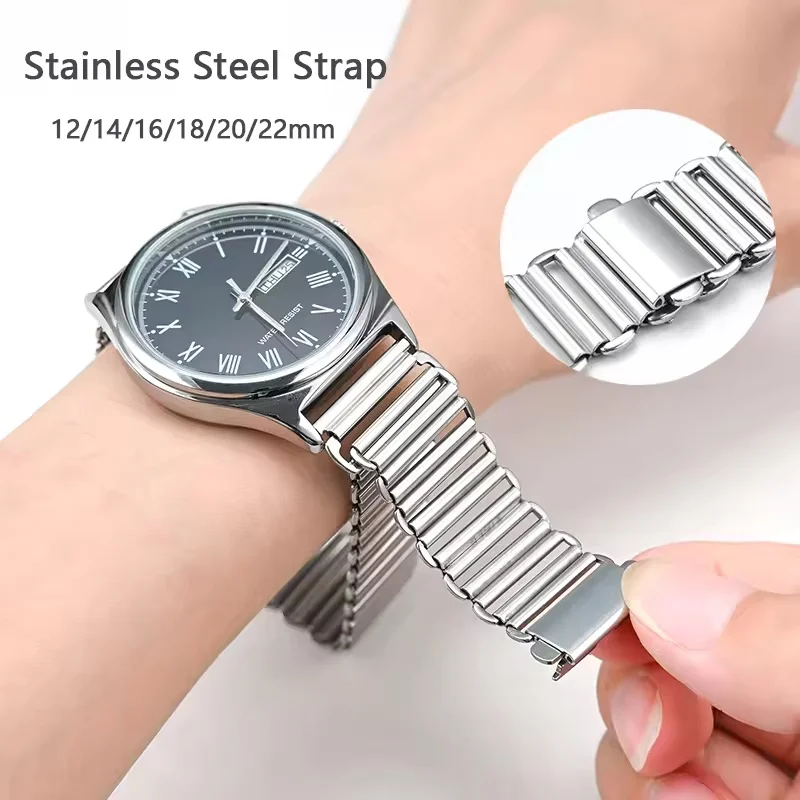 

Металлический ремешок для Casio F-91W/F84/F105/108/A158/168/AE1200, универсальный быстросъемный ремешок для часов из нержавеющей стали 12/14/16/18/20/22 мм