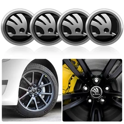 4pcs neue Auto Rad Mittel naben kappe 56mm Emblem Aufkleber Rad Aufkleber für Skoda Fabia Octavia Karoq Kodiaq Kamiq hervorragende schnelle Citigo