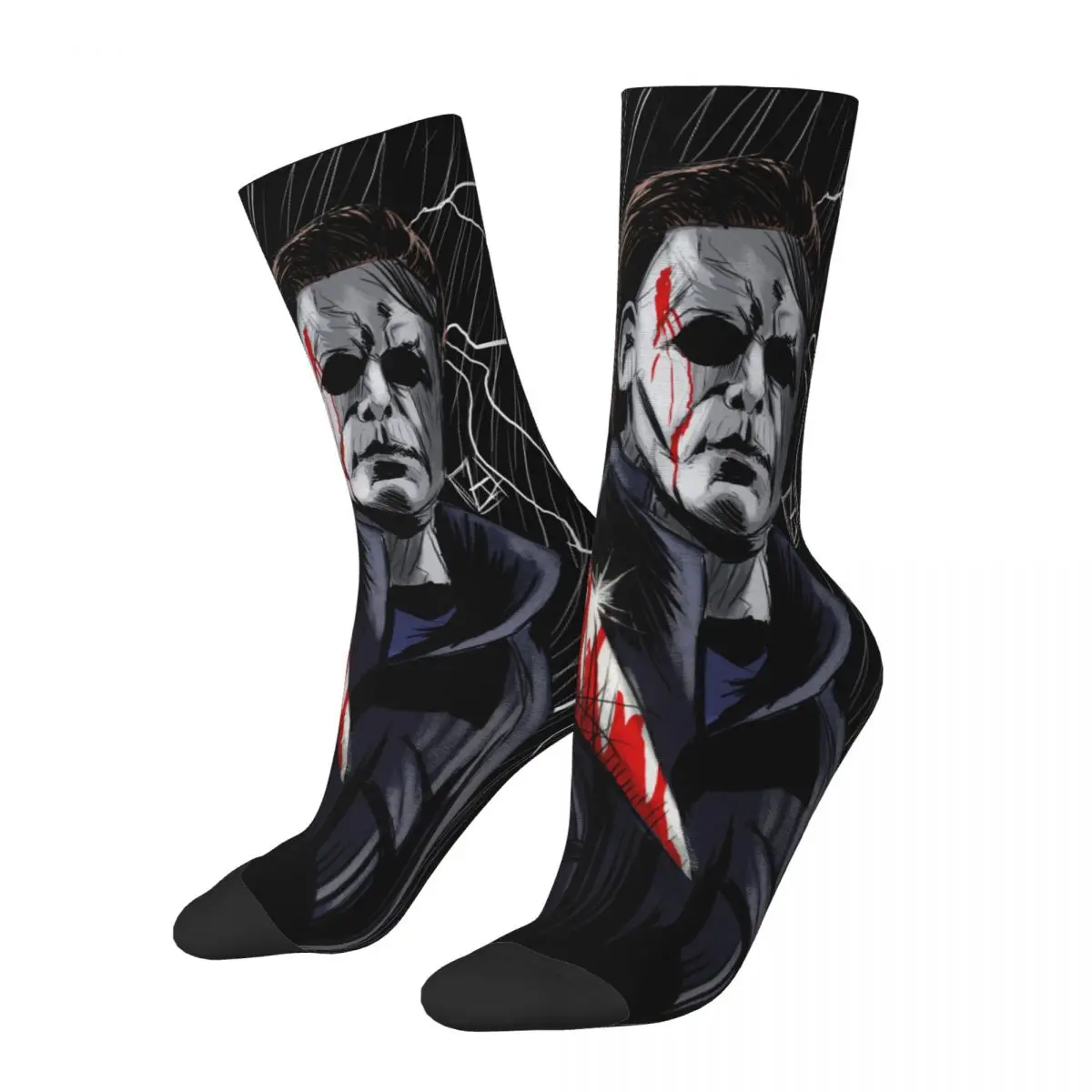 Casual Horror Film Halloween Michael Myers Knife cosy Unisex Socks Outdoor Interesting Four Seasons Socks