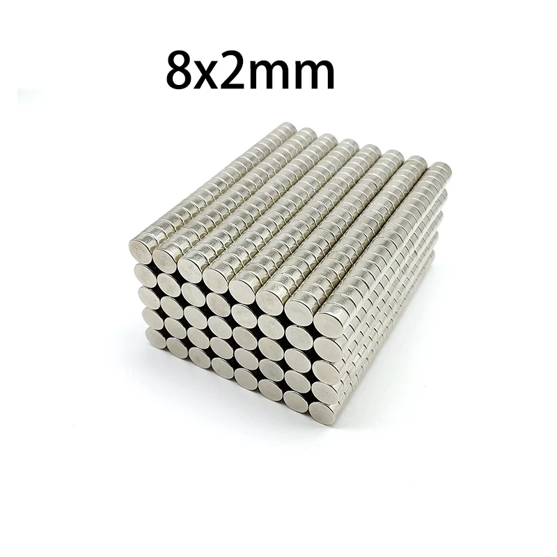 10/20/50pcs 8mm X 2mm Round Disc Magnets for Various DIY Projects, Tools & Crafts