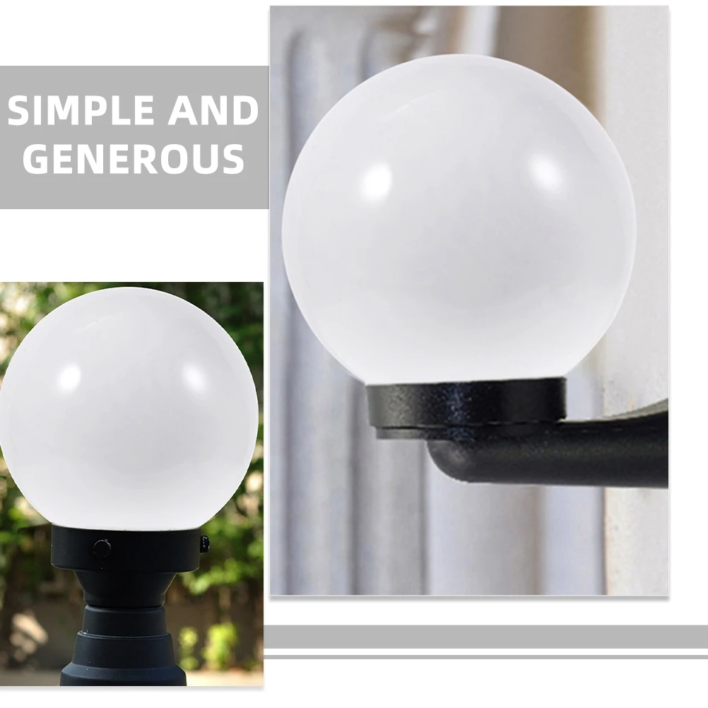 

2Pcs Ball Shaped Globe Lampshade Acrylic Waterproof Home Lighting Spherical Shade Modern Fixture Bedroom Living Room Decor