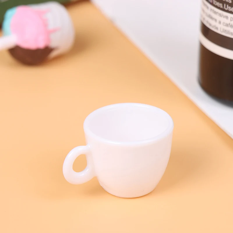 Mini taza de café y platillo para muñecas, casa de muñecas en miniatura, juguetes de cocina, 3 piezas