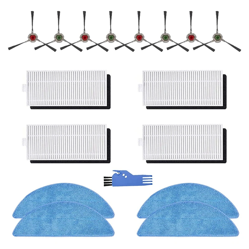 Filter Brush Cloth Replacement Parts Set For Yeedi K650 Robot Vacuum Cleaner Accessories (17 Pieces)