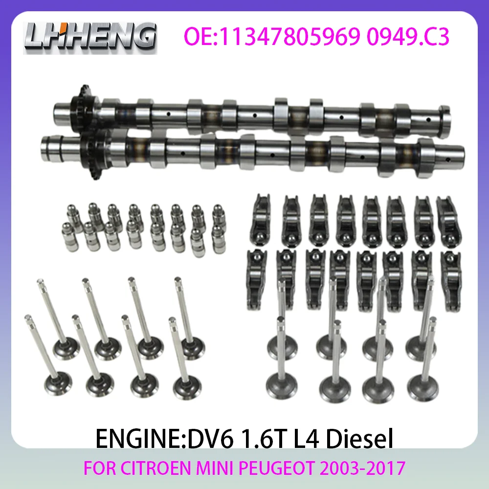 Kit de eixo de comando do motor DV6 para CITROEN BERLINGO C2 C3 C4 C5 JUMPY XSARA MINI PEUGEOT 5008 1.6L 1.6 L T L4 Diesel 03-17 11347805969