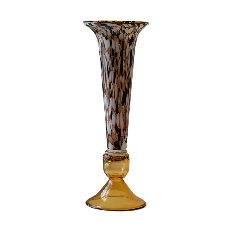 

Glass vase ornament, living room flower arrangement, high-end home furnishing, homestay decoration ins wind high-footed