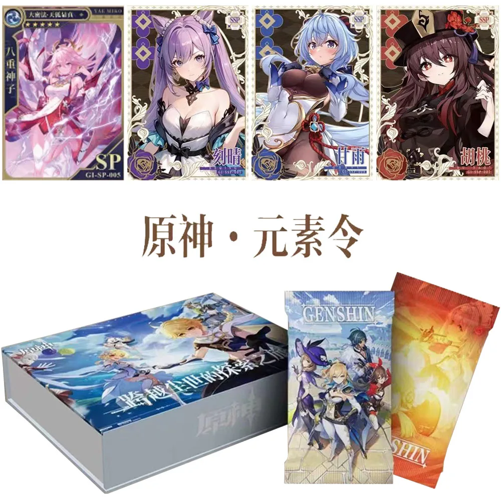 

Оптовая продажа, новые ударные карты Genshin, аниме TCG Lumine Booster Box, коллекционные карты, игры, редкие SSR SR, детские игрушки, карты