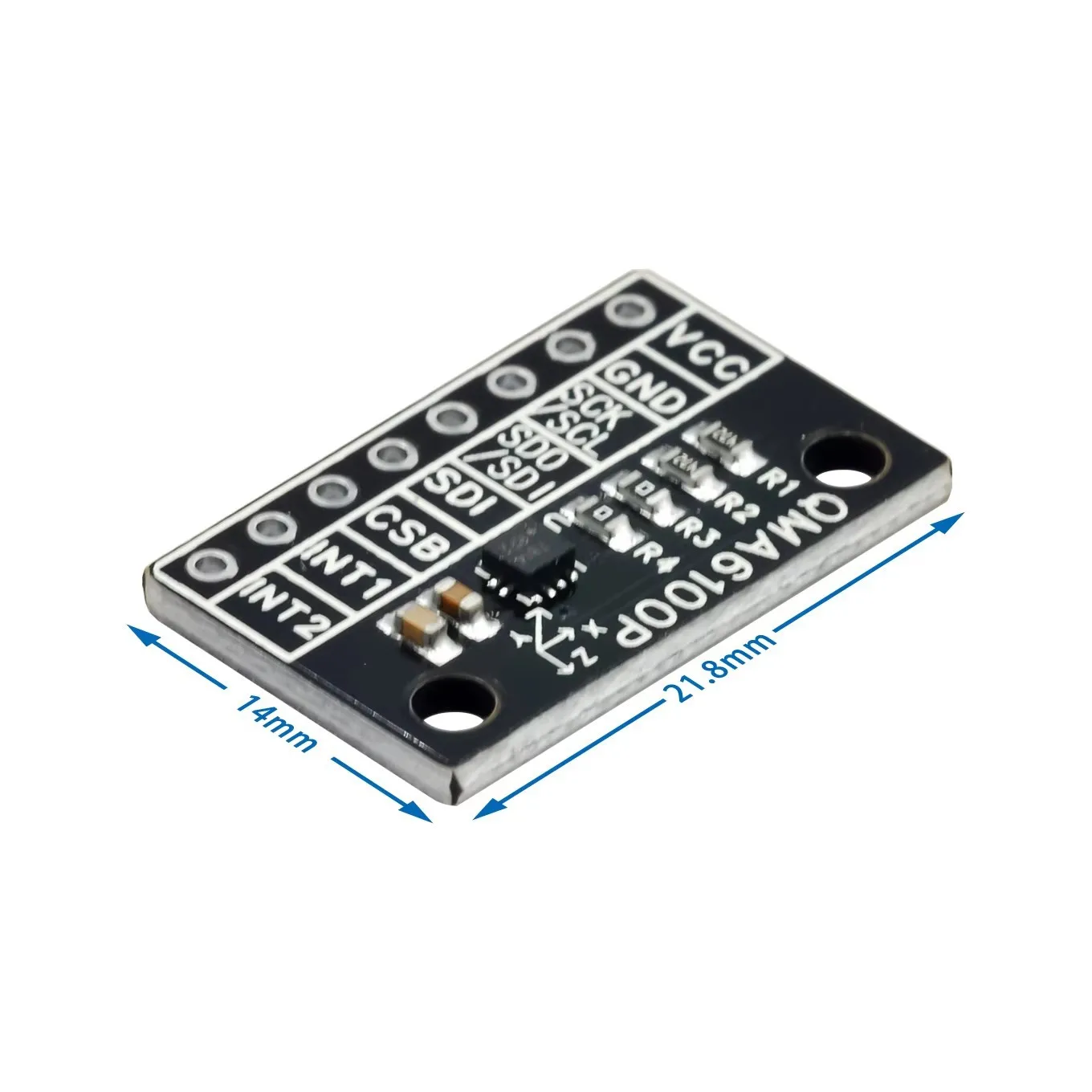 1~100Pcs QMA6100P Three Axis Gravity Accelerometer Module Test Board Support IIC SPI Communication Hardware Pedometer Function