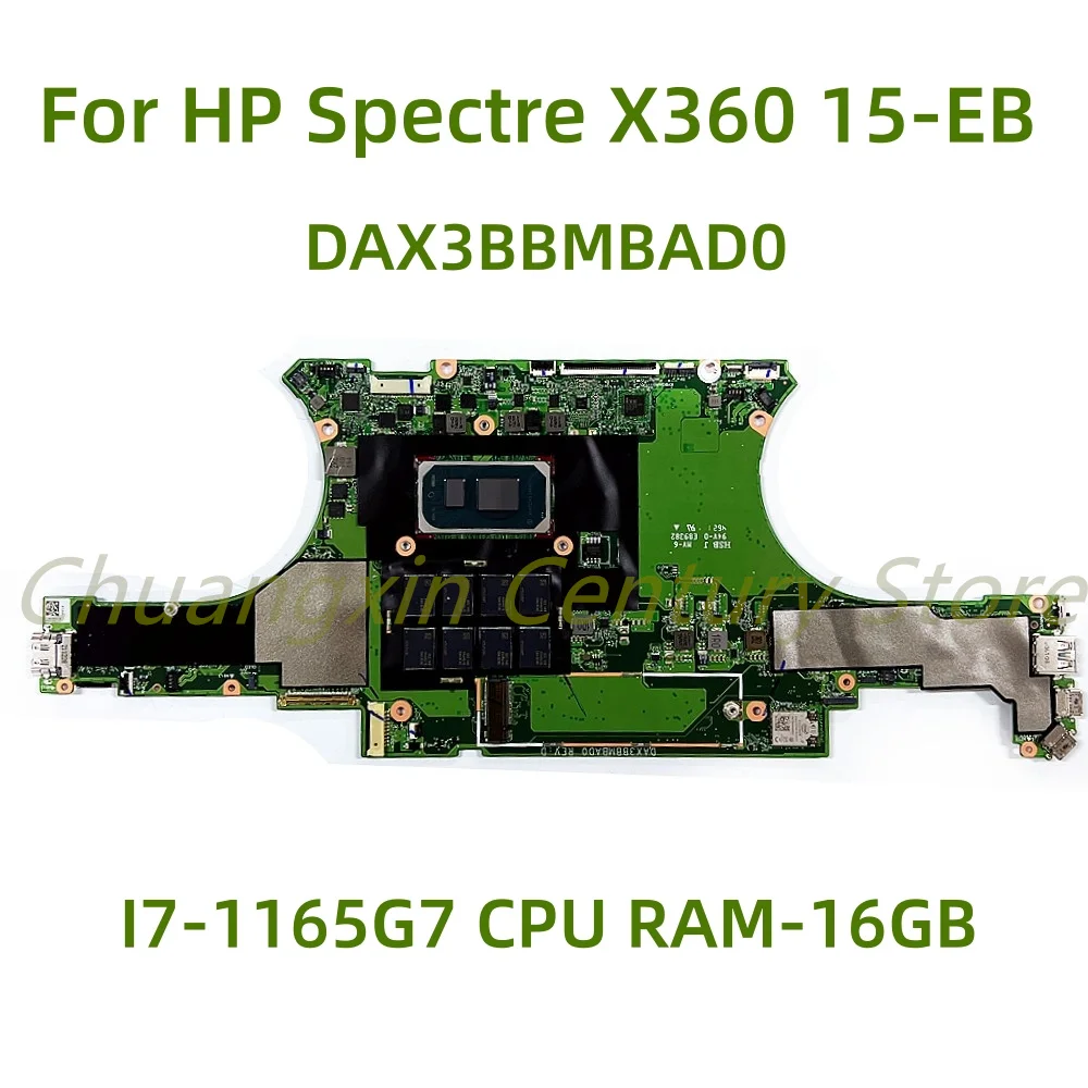 

Suitable for HP SPECTRE X360 CONVERTIBILE 15-EB 15T-EB Laptop motherboard DAX3BBMBAD0 with I7-1165G7 CPU RAM-16GB 100% Tested