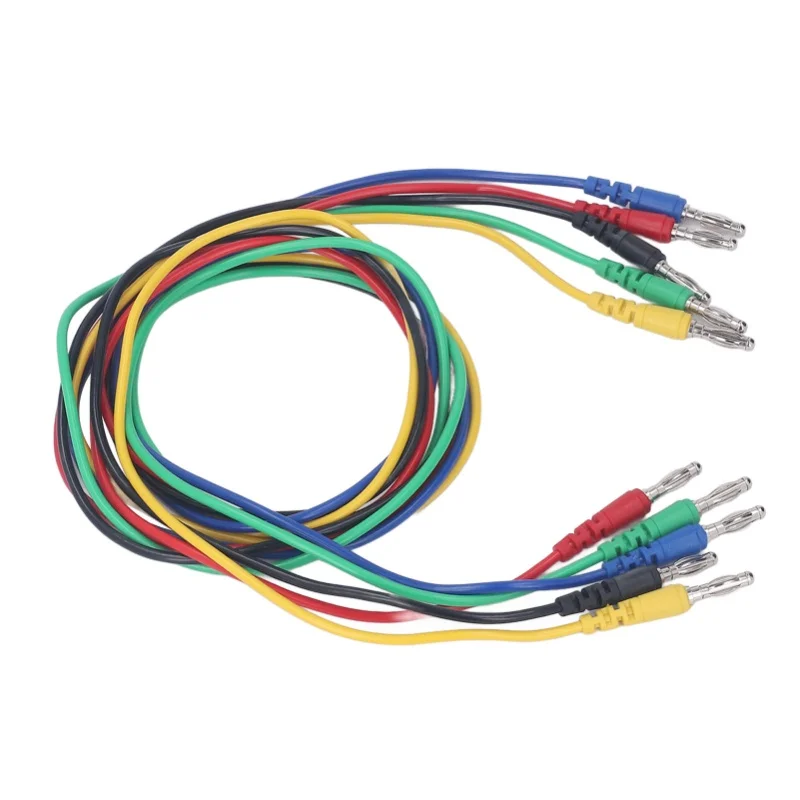 Magnetic Test Leads Kit Soft Flexible 5 Colour 4mm Banana Plug Test Leads Jumper Test Wire Set With Magnetic Connector