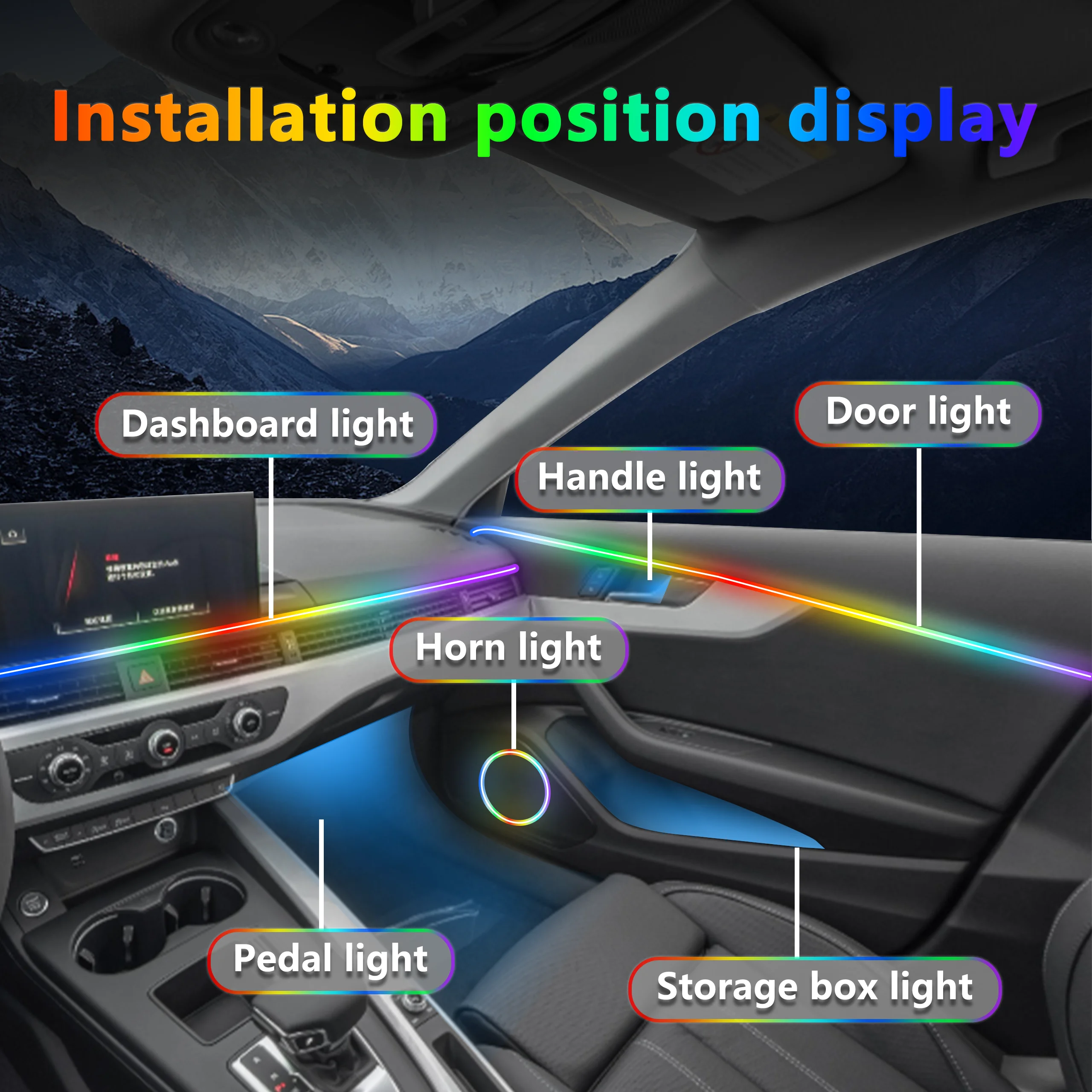 لـ BYD Yangwang U8 Premium Stealth Design إضاءة محيطة داخلية من الأكريليك مع تطبيق تفاعل صوتي RGB