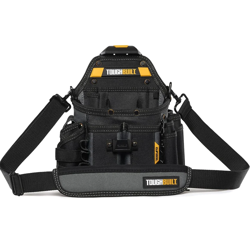 TOUGHBUILT TB-CT-114 Journeyman Bolsa para eletricista com alça de ombro CLIPTECH Bolsa de armazenamento espessada de grande capacidade