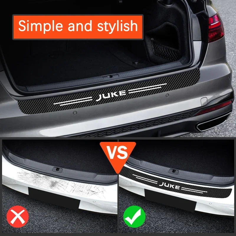 Car Trunk Door Sill Protector Sticker Anti-scratch Bar For Nissan Juke F15 F16 2011 2012 2013 2014 2015 2016 2017 2018 2019 2021