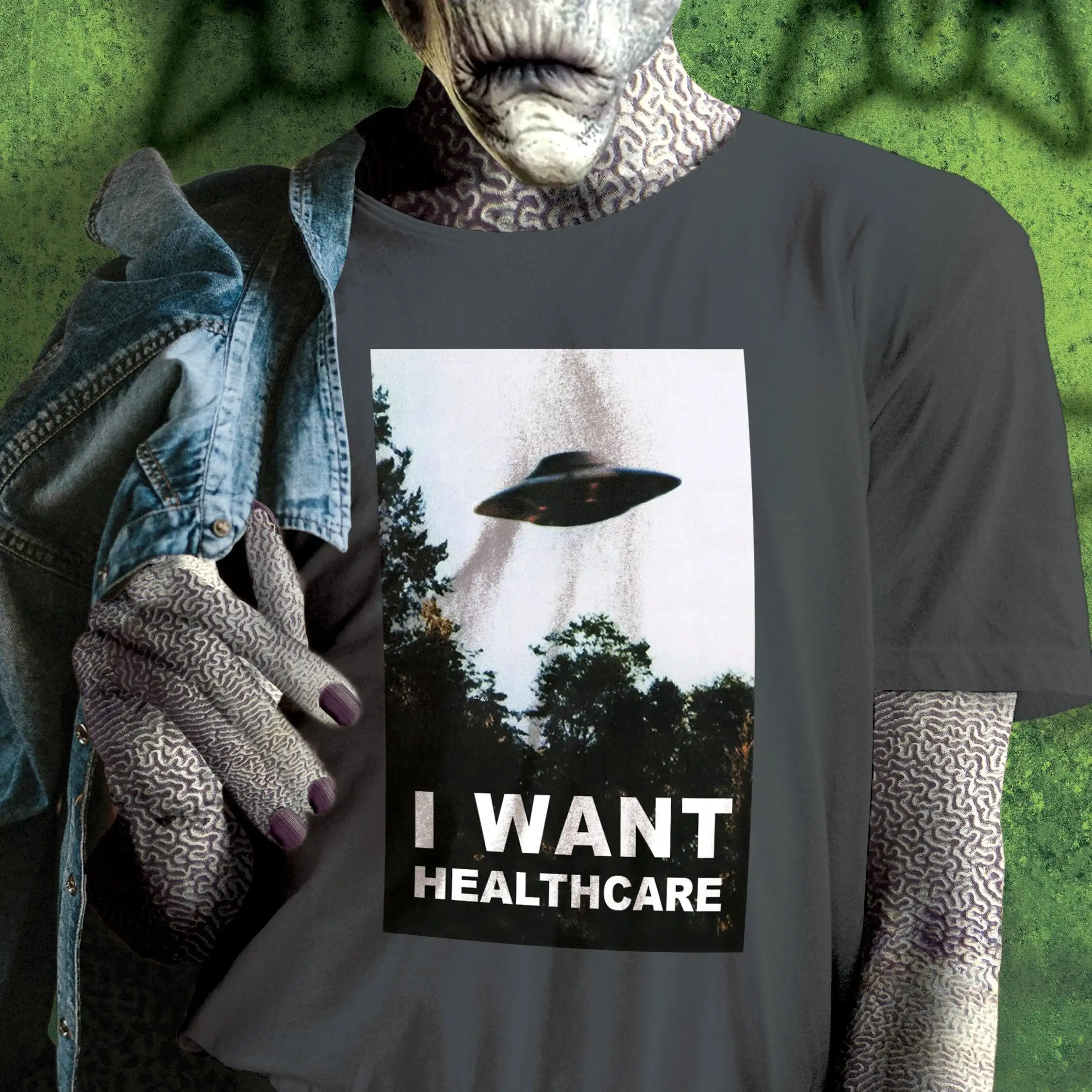 Alien T Shirt X Files Poster Believe Grusch Healthcare Universal Extraterrestrial Ufo Uap Sighting Abduction Nhi Non Human